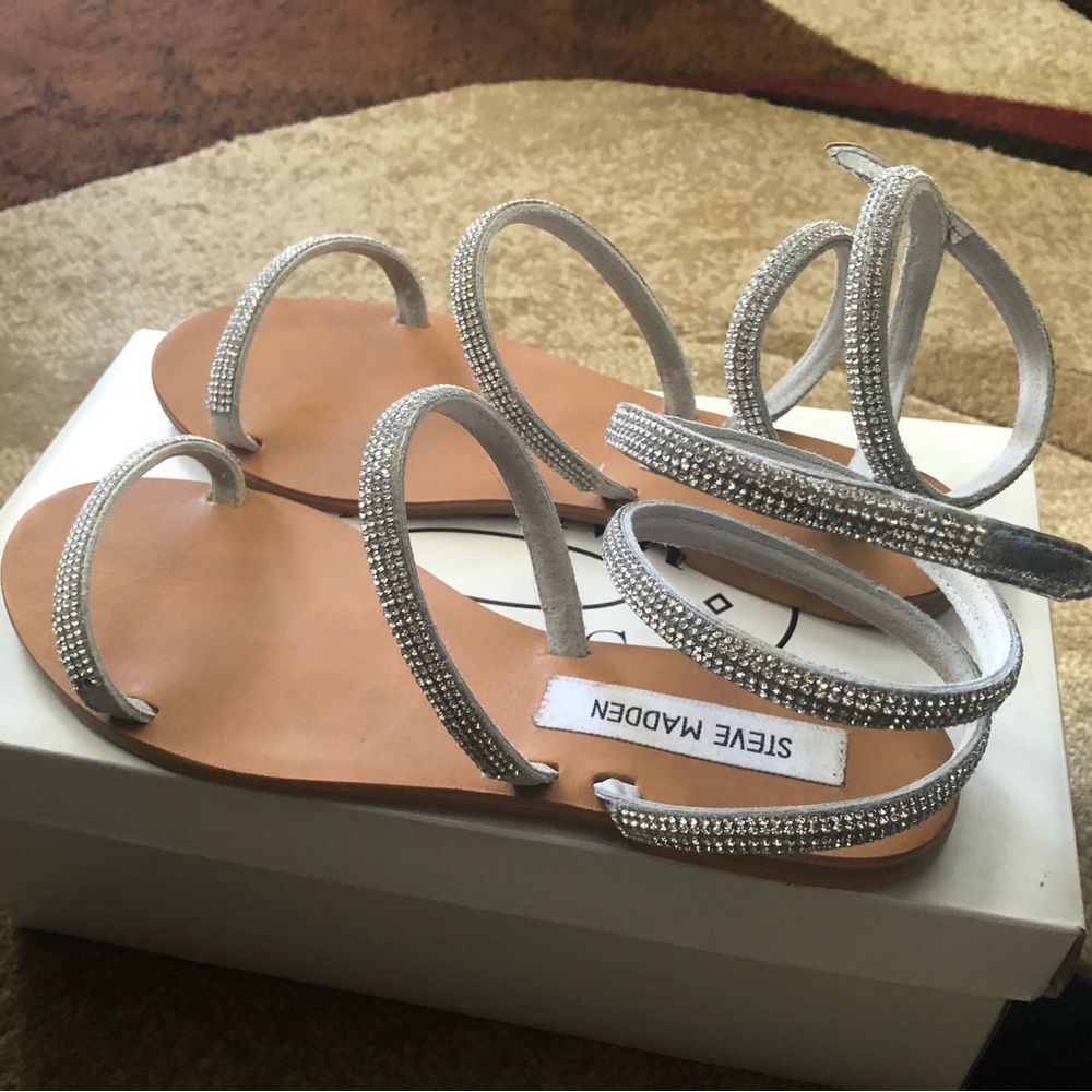 Steve Madden Garnish Rhinestone Sandals-7.5 - Picture 5 of 6